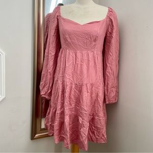 Beyond Words rose pink prairie dress size large
